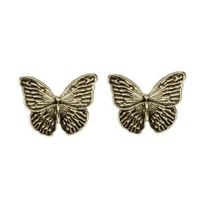 *ROGUE* Gold Butterfly Shape Fashion Stud Earrings